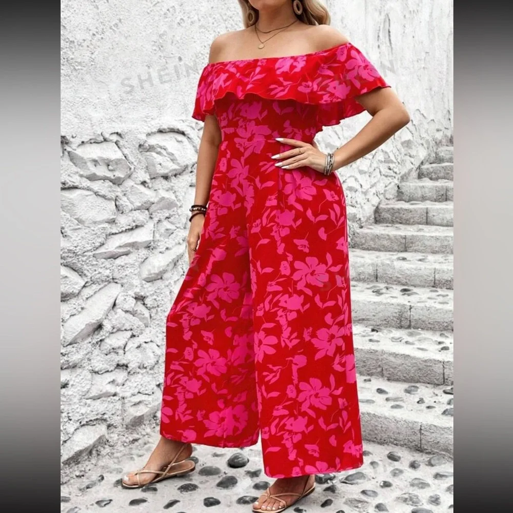 ✨NWT✨ SHEIN VCAY Off Shoulder Jumpsuit - Picture 2 of 4